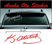 Atatürk İmzası Oto Araba Sticker - 1