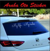 Benim Hayatım Benim Kurallarım. My Life My Rules Araba Sticker - 2
