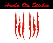 Monster Canavar Pençesi Araba Sticker (2 adet) - 1