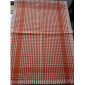 PARİŞ TEKSTİL- POLEN PAR ALMAN KURULAMA BEZİ- 45 X 65 cm EBATLI- BEYAZ & TURUNCU RENK- KÜÇÜK KARELİ DESEN - 3