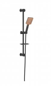 Monavit Mega Brown Black Sürgülü Siyah Duş Takımı Seti MVT3255 - 1
