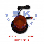 LED Çakar Tepe Lamba Sarı Renk Mıknatıslı Çakmak Fişli - 1