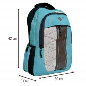 Sentor SN-548 Laptop Bölmeli Okul Sırt Çantası 3 Bölmeli Turkuaz - 4
