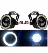 Cob Buz Mavisi Angel Ledli 76 MM Sis Lambası Angel Buz Mavisi Sis Beyaz Led - 1
