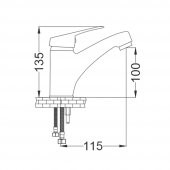 Gms Narin Mix Yüksek Tip Lavabo Musluk Bataryası NRN203 thumbnail 2