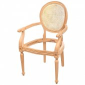 Mobilya Baba Vita Madalyon Hasırlı Berjer Cilasız Ham - 1