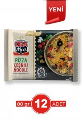 Oba Mie Pizza Çeşnili Süper Seri Noodle 12li Paket - 1
