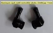 ALUMINYUM MOTOSİKLET SİBOBU JD=11.5 SİYAH RENK thumbnail 1