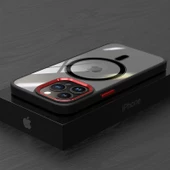 İphone 13 Uyumlu Magsafe Leon Çerçeveli Cep Telefonu Kılıfı thumbnail 9