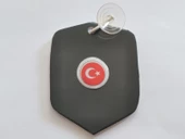 SARI LACİVERT VANTUZLU CAM SÜSÜ (10x7,5CM) DEKOR LEVHA, ASMA SÜS thumbnail 2