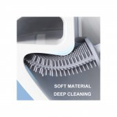 Banyo Tuvalet Klozet Temizleme Fırçası + Fırça Tutma Aparatı Silikon Tuvalet Fırçası - 2