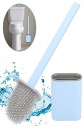 Banyo Tuvalet Klozet Temizleme Fırçası + Fırça Tutma Aparatı Silikon Tuvalet Fırçası - 3