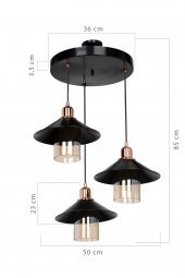 3LÜ  ÇİN ŞAPKASI MODEL SİYAH - 3