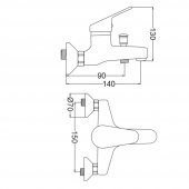 Gms Mix Banyo Duş Bataryası BMK018 - 2
