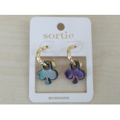 BAYAN KÜPESİ, YENİ SERİ EKONOMİK GOLD METAL MAÇA HALKA KÜPE, KÜPE SETİ, Sortie Bayan Küpesi, - 2