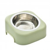 Mikopet Eğimli Çelik Kedi Köpek Mama Kabı -Yeşil - 1