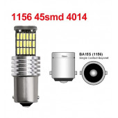 Ba15S 1156 P21W 45 Led BEYAZ Geri Vites Sinyal Stop Ampulü 2 Adet 1 Takım - 3