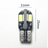 T10 Led 10 ADET Metal Ultra W5W 8 Ledli Beyaz Park Tavan Plaka Ampulü - 4