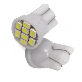 T10 Led 10 ADET Dipsiz W5W 8 Ledli Beyaz Park Tavan Plaka Ampulü - 2