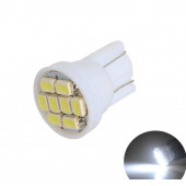 T10 Led 10 ADET Dipsiz W5W 8 Ledli Beyaz Park Tavan Plaka Ampulü - 4