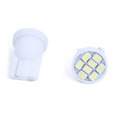 T10 Led 10 ADET Dipsiz W5W 8 Ledli Beyaz Park Tavan Plaka Ampulü - 6