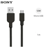 Sony CP-AB100 100cm Micro Usb 2.4A Hızlı Şarj ve Data Kablosu Siyah thumbnail 1