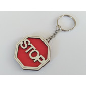 AHŞAP ANAHTARLIK DUR LEVHASI KIRMIZI, DUR Maskot, DUR ANAHTARLIK, OTO ANAHTARLIĞI - 1