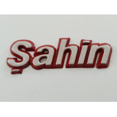 ŞAHİN YAZISI RENKLİ KIRMIZI - ŞAHİN BAGAJ YAZISI (ŞAHİN BAGAJ LOGOSU) - 1
