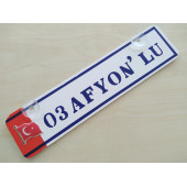 03 AFYONLU DEKOR PLAKA (30x7cm) vantuzlu Pleksi (Dekor Levha) DEKOR PLAKA, 03 AFYON PLAKA - 1
