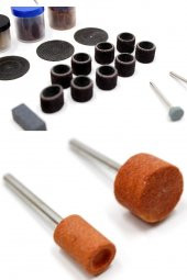 Taşlama Zımpara Seti - 105 Parça Gravür Oyma Dremel Taşlama Zımpara Aksesuar Uc Seti Hobi Aletleri - 4