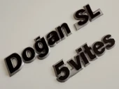 DOĞAN SL YAZISI 5VİTES YAZISI SET GRİ, DOĞAN SL 5 VİTES BAGAJ YAZISI, DOĞAN SL BAGAJ LOGOSU, DOĞAN SL ARMASI - 2