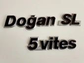 DOĞAN SL YAZISI 5VİTES YAZISI SET GRİ, DOĞAN SL 5 VİTES BAGAJ YAZISI, DOĞAN SL BAGAJ LOGOSU, DOĞAN SL ARMASI - 1