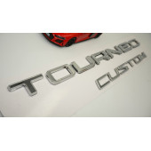 Ford Tourneo Custom 2014+ 3M 3D Parlak Krom ABS Bagaj Yazı thumbnail 3