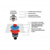 Sukar Line 9 10x10 Izgaralı Yer Süzgeci Ø50 Çap 1153-0011099-01 - 3