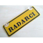 SARI DEKOR PLAKA - RADARCI (22x7,5cm) vantuzlu Pleksi (Dekor Levha) SARI PLAKA - 1