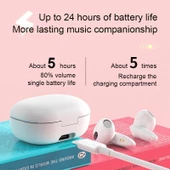 G30 Profesyonel Oyuncu Kulaklığı Kablosuz Kulakiçi Rgb Işıklı Çift Mikrofonlu 3 Modlu Bluetooth 5.2 Beyaz - 3