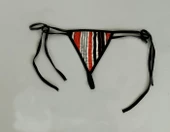ASM1048 Kadın Renkli Pijama Desenli Nostalji String - 5