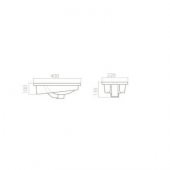 Turkuaz Cerastyle Mini Küçük Banyo,Karavan Lavabo 24x42 Cm - 3