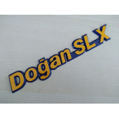 DOĞAN SLX YAZISI RENKLİ (SARI-MAVİ) SLX YAZISI (SLX BAGAJ YAZISI) SLX BAGAJ LOGOSU - 1
