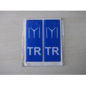 TR PLAKA STİCKER DAMLA 10x4cm (2 TANE FİYATI) IYI ARMASI -TR STİCKER - PLAKA ARMASI - 1