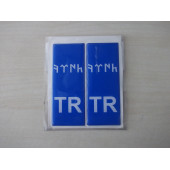 TR PLAKA STİCKER DAMLA 10x4cm (2 TANE FİYATI) TÜRK ARMASI -TR STİCKER - PLAKA ARMASI - 1