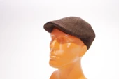 Erkek Şapka Driver Kasket Flat Cap Su Tutmaz Yünlü Tweed Plate Kahverengi Solognac - 2