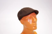 Erkek Şapka Driver Kasket Flat Cap Su Tutmaz Yünlü Tweed Plate Kahverengi Solognac - 1