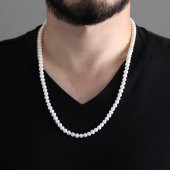 Nipora 925 Ayar Gümüş Mekanizmalı 60 cm Zarif Doğal İnci Bay Kolye - 1