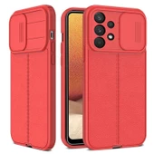 Gpack Samsung Galaxy S22 Ultra Kılıf Kamera Sürgülü Deri Dokulu Mat Silikon - 6