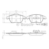 Bosch 0986Tb2457 Ön Balata Fişli Caddy Iıı 04=> Golf Iv V Vı 97=> Jetta Passat 05=> Polo 09=> Octavıa 04=> - 1