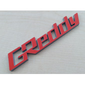 GREDDY YAZISI 10x2cm KABARTMA SPORT ARMA KIRMIZI (GREDDY ARMASI) GREDDY LOGOSU - 1