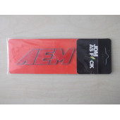 AEM YAZISI 10x2,5cm KABARTMA SPORT ARMA KIRMIZI-GRİ (AEM ARMASI) AEM LOGOSU - 1
