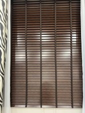 Jaluzi Perde Lake Polywood 50mm Ofis Modern Ve Tüm Mekanlar Için  Koyu Kahverengi 160 x 180 - 4