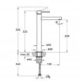 Vitra Origin Krom Large Yüksek Lavabo Bataryası A42558 - 2
